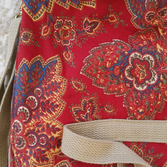 Paisley Floral Weekender Overnight Tote Duffel Shoulder Bag - Picture 3 of 17